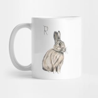 R for Rabbit alphabet illustration Mug